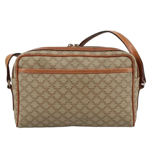 CELINE Macadam Canvas Shoulder Bag Beige - Picture 3 of 12